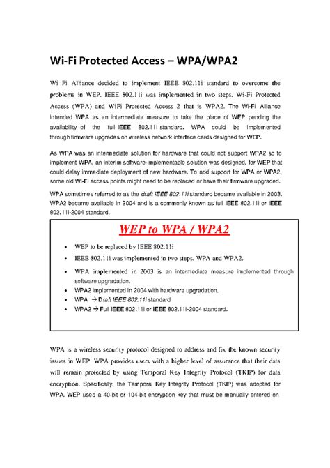 WPA - good book - Wi-Fi Protected Access – WPA/WPA Wi Fi Alliance ...