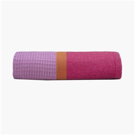 Buy PORTICO Huck-A-Back Multicolour Colourblocked Printed Cotton Bath ...