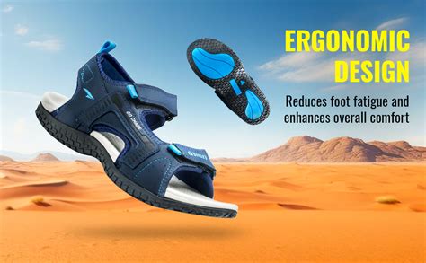 ASIAN Mens VISTARA-23 Casual Sandals with Adjustable Velcro Closure for ...