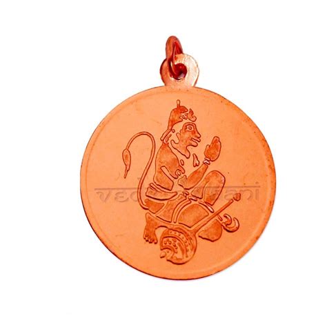 VEDIC VAANI Copper Lord Bajrang Bali Hanuman Ji Yantra Locket Pendant ...