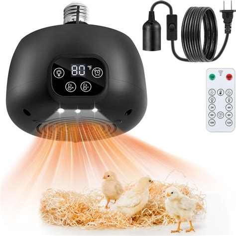 Amazon.com : Gulfmew 1 Pack Chicken Coop Heater with Remote, 200W ...