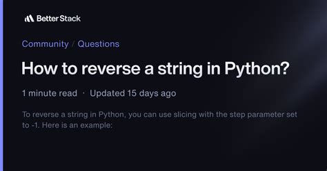 Reverse Function in Python for String 的图像结果