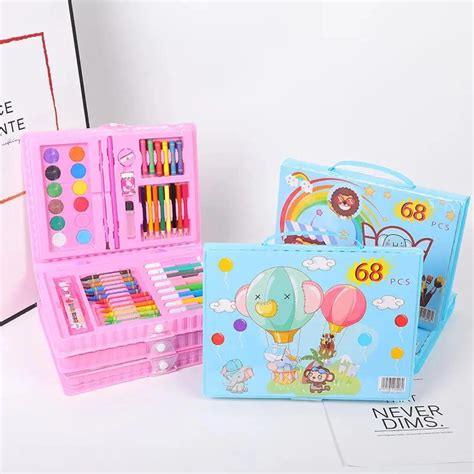 Plastic watercolor pen and colour pencil( 68 pc) – SAI KRISHNA ...