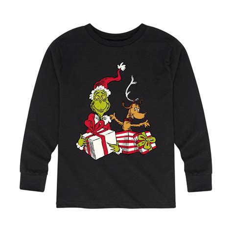 Dr. Seuss The Grinch - Kids Christmas Graphic T-Shirt - Happy Grinch ...