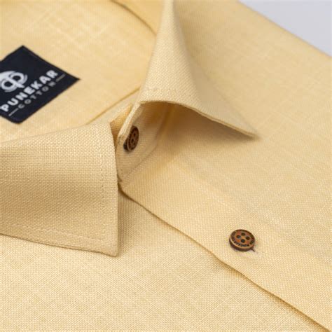 Cream Color Blended Linen Shirt For Men's – Punekar Cotton