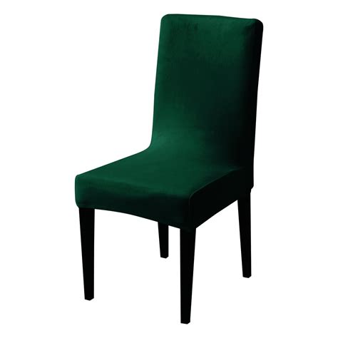 HOKIPO Dining Chair Covers Set of 1, 200 GSM Velvet, Hunter Green (AR ...
