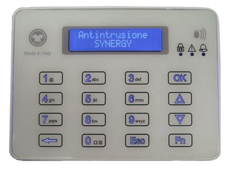 TASTIERA TOUCH BIANCA PER ANTIFURTO MICROVIDEO SINERGY SY-821B RFID USB