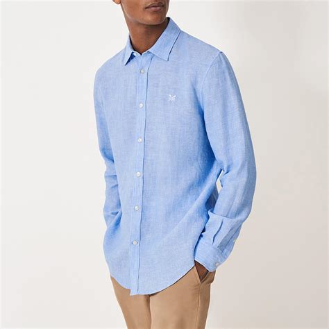 Blue Linen Long Sleeve Shirt - BrandAlley