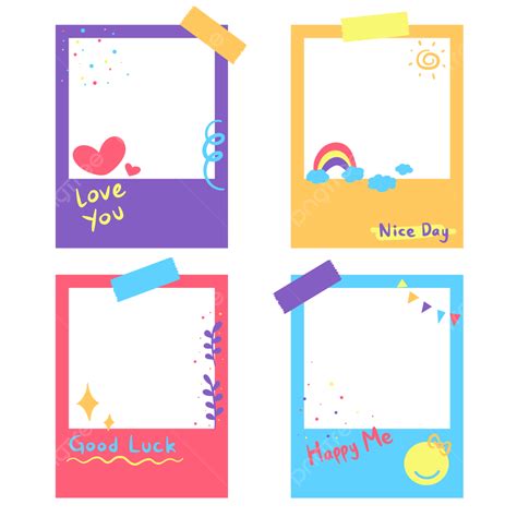 Polaroid Printable Clipart Vector, Printable Cute Colorful Polaroid ...