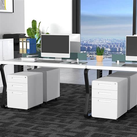 Filing Cabinet 3-Drawer Metal Mobile File Cabinet, India | Ubuy