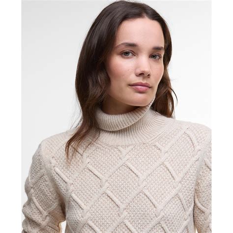 Barbour | Burne Roll Neck Jumper | Women | Oatmeal | Flannels