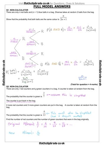 Image result for Probability Exam Questions Edexcel