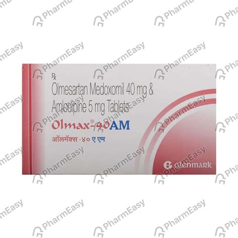 Olmax Am 40mg Tablets: Uses, Side Effects, Price & Dosage | PharmEasy