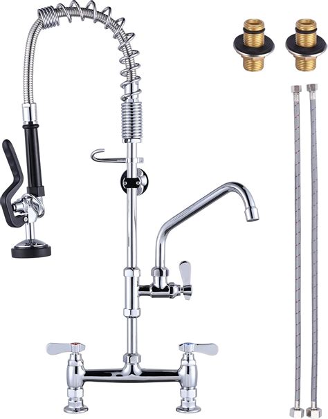 iVIGA Commercial Kitchen Faucet Deck Mount with Pre-Rinse Sprayer 26 ...