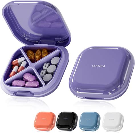 Amazon.com: ONTERATE Small Pill Case, Travel Pill Box, Portable Pill ...