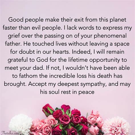 Short And Long Condolence Messages On Death Of Father