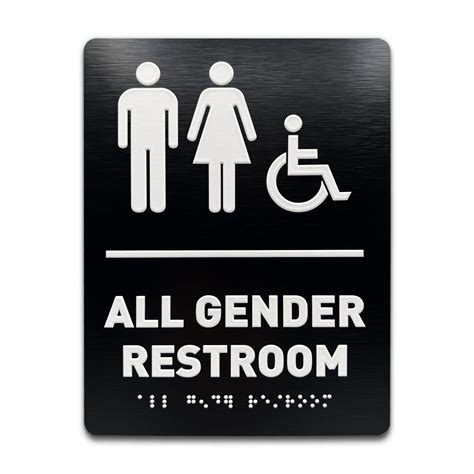 Buy All Gender Restroom Identification Sign - Wheelchair Accessible ...