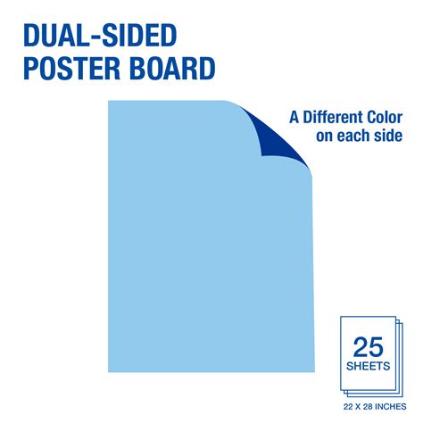 Dual Color Light Blue/Blue Poster Board | OfficeSupply.com