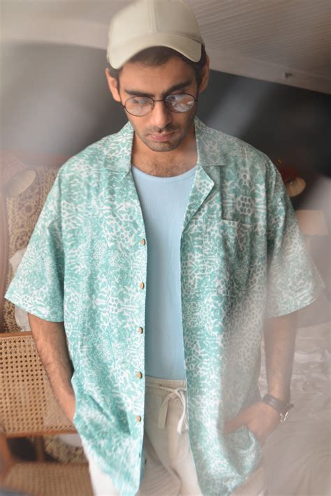 The Parker Shirt - Blue & White Print – Hëne