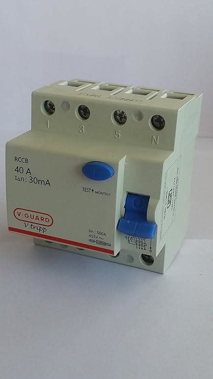 V-Guard 40A Four Pole 30mA RCCB (Pack of 2) : Amazon.in: Industrial ...