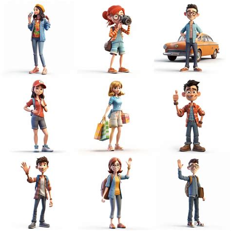 Cute Cartoon Characters For Presentations Midjourney Prompt | PromptBase