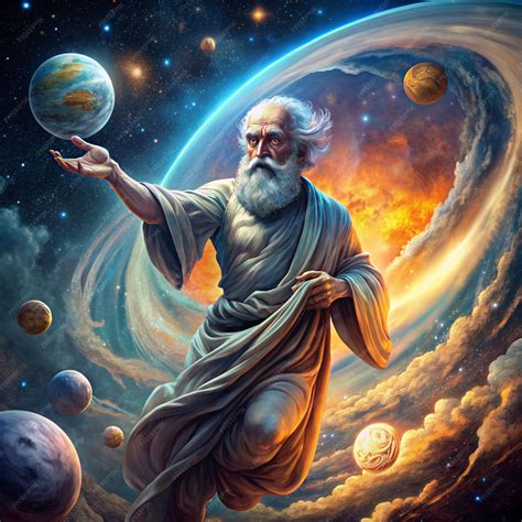 Premium Photo | God creating the universe