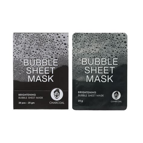 Miniso Brightening Bubble Sheet Mask(Charcoal) – Miniso Srinagar