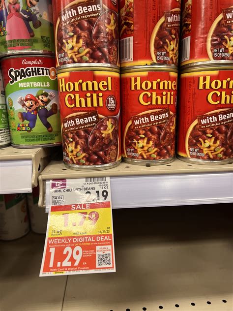 Hormel Canned Chili as low as 79¢! - Kroger Krazy