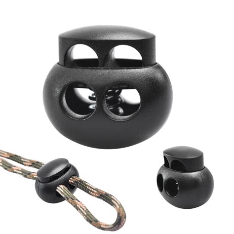 25pcs Spring Cord Lock End Stopper Fastener Slider Toggles Clip Double ...