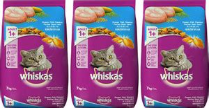 Whiskas Healthy and Shiny Coat (+1 year), Ocean Fish 21 kg (3x7 kg) Dry ...