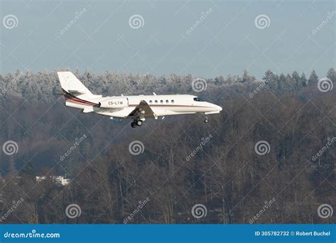 CS-LTW Net Jets Europe Cessna 680A Citation Latitude Jet in Zurich in Switzerland Editorial ...