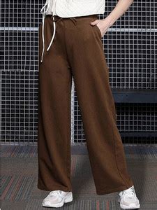 Barmaanic Relaxed Women Brown Trousers - Buy Barmaanic Relaxed Women ...