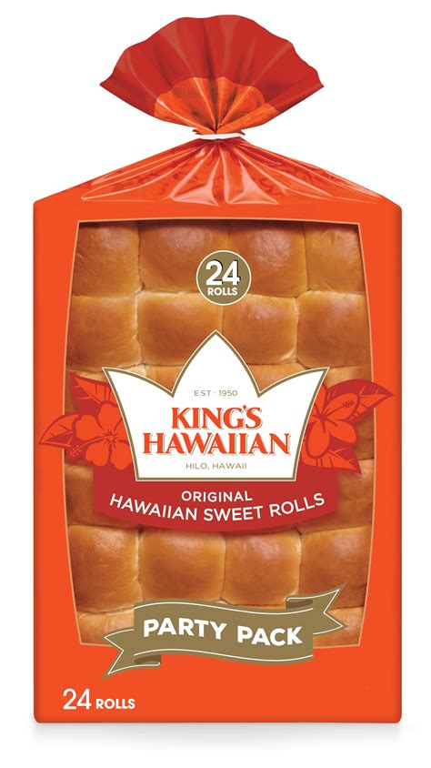 King's Hawaiian Sweet Dinner Rolls, Original Recipe, 24 Count, 24 oz ...