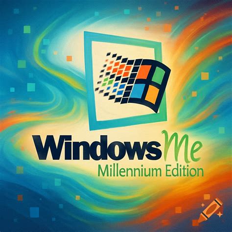 Stylized Windows Me Millennium Edition logo with a colorful, swirling ...