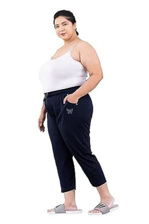 CUPID Woman's Regular Fit Plain Cotton Half Pant, 3/4th Sports n Casual ...