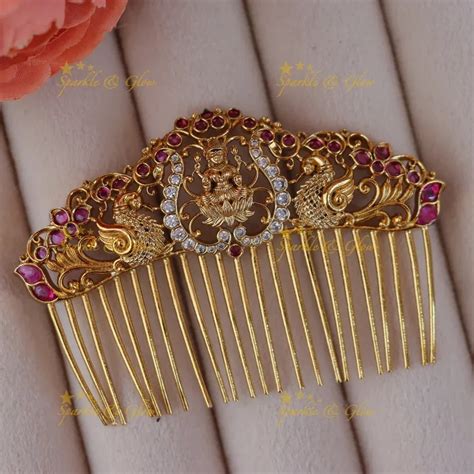 Exclusive Lakshmi Peacock Floral Hairpin | Sparkle & Glow – Sparkle and ...