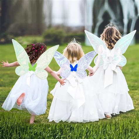 Buy 3 Pcs Fairy Wings Butterfly Wings for Women Girls, Angel Wings ...