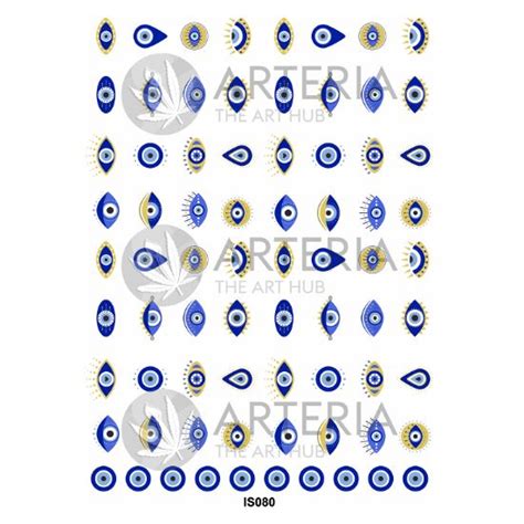 Arteria. Insert Sheet- Coloured Evil Eyes 1