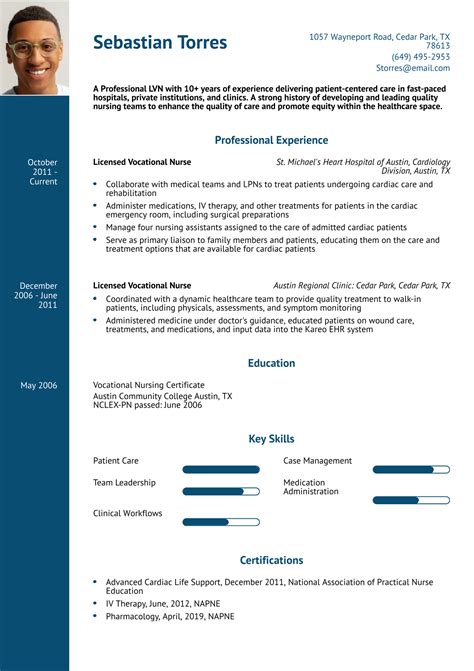 Lvn Resume Example Nursing Resume Examples For 2025 Templates