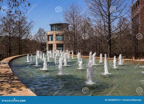 Trinity River Campus Building Exterior and Fountains in Fort Worth, TX ...