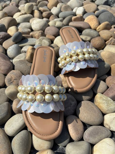 Lustrous Pearl Flats – Sandal Stories