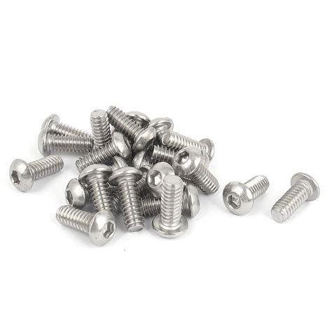 1/4 Inch-20x5/8 Inch Hex Socket Button Head Bolts Screws 25pcs : Amazon ...