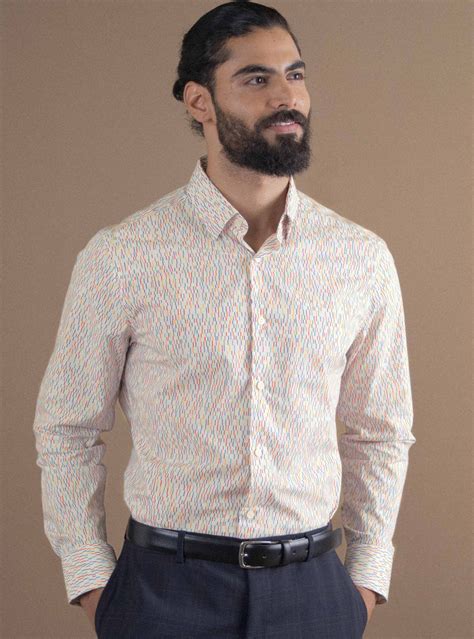 Buy Rainbow Circuit | Occasion Beige Cotton Shirt for Men Online ...