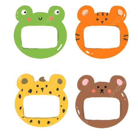 Cute Name Tag Clipart Transparent PNG Hd, Cute Name Tag Animals ...