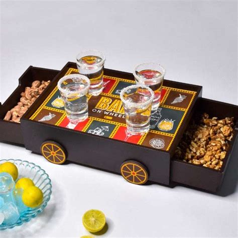 Shop Online Unique Bar Trolley | Online Bar Accessories | Indigifts
