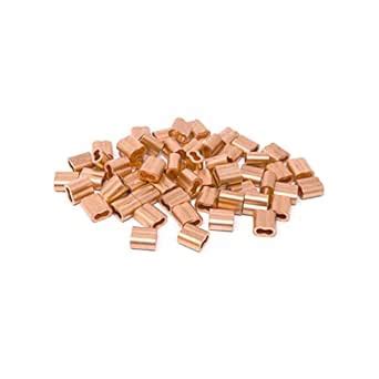 SwageRight MIL-SPEC Copper Swage Sleeves Clip & Ferrules (1/8 inch ...