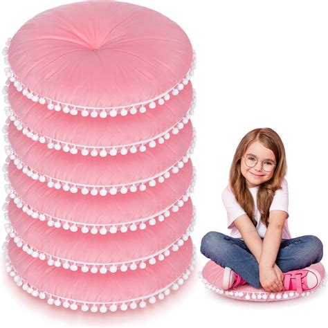 Amazon.com: Barydat 6 Pcs Floor Pillow Round Large Pillow Seating ...