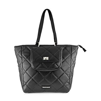 Buy Black Quilted Tote Bag at Amazon.in