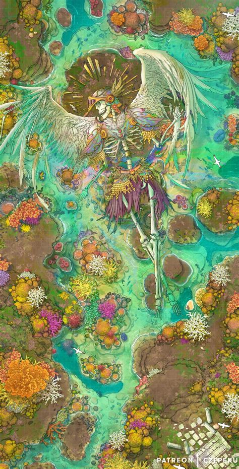 Another New Czepeku Map! The Dead Angel Reef! 29x57 : r/battlemaps