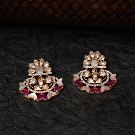 Kandan Polki Designer Earrings @ ₹1,450 | Free Delivery